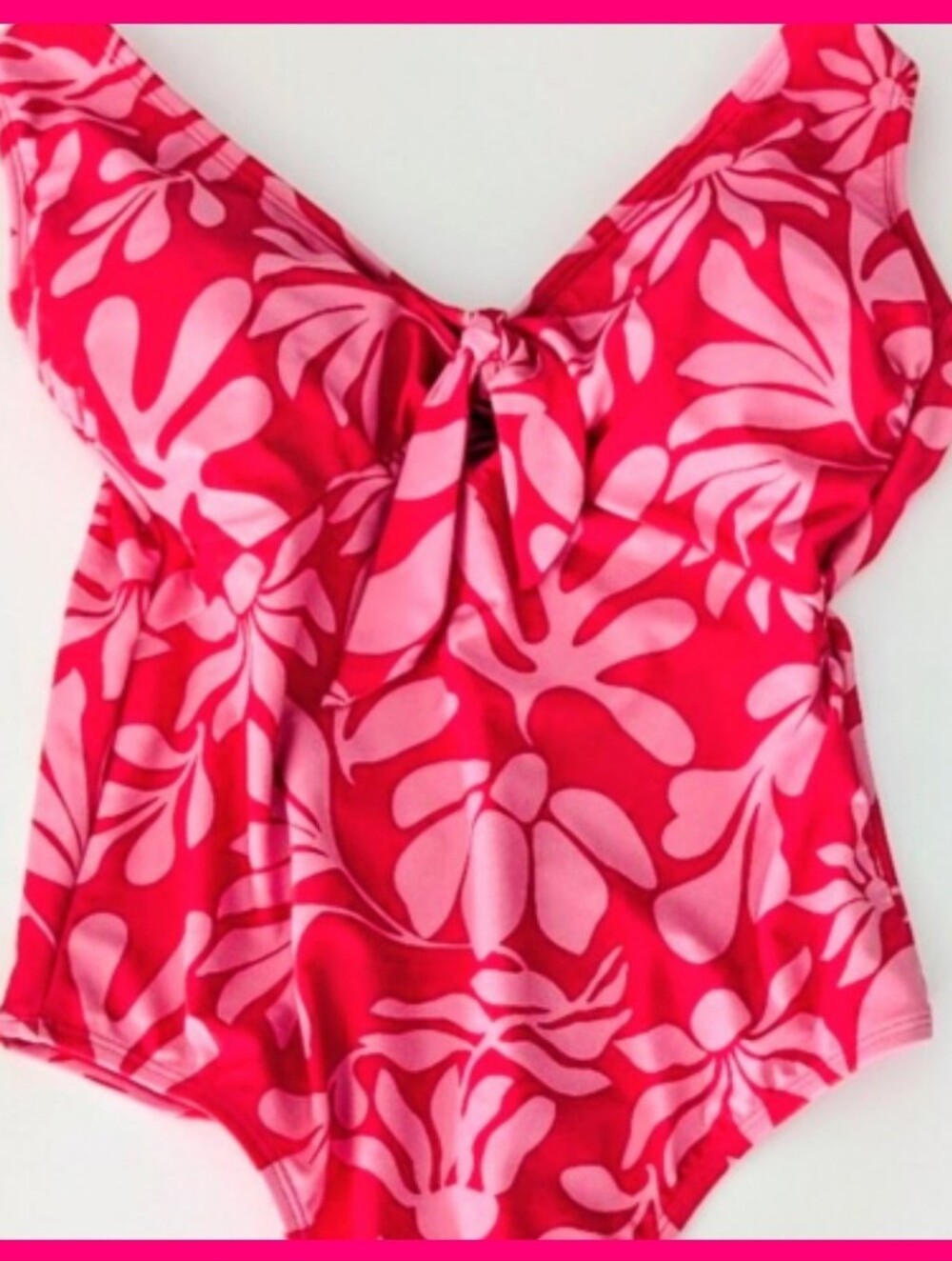 Shade & Shore Pink & Red One- Piece Floral Swimsuit Medium Target - Picture 5 of 15